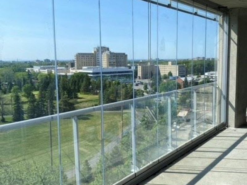 rideaux en verre pour balcon