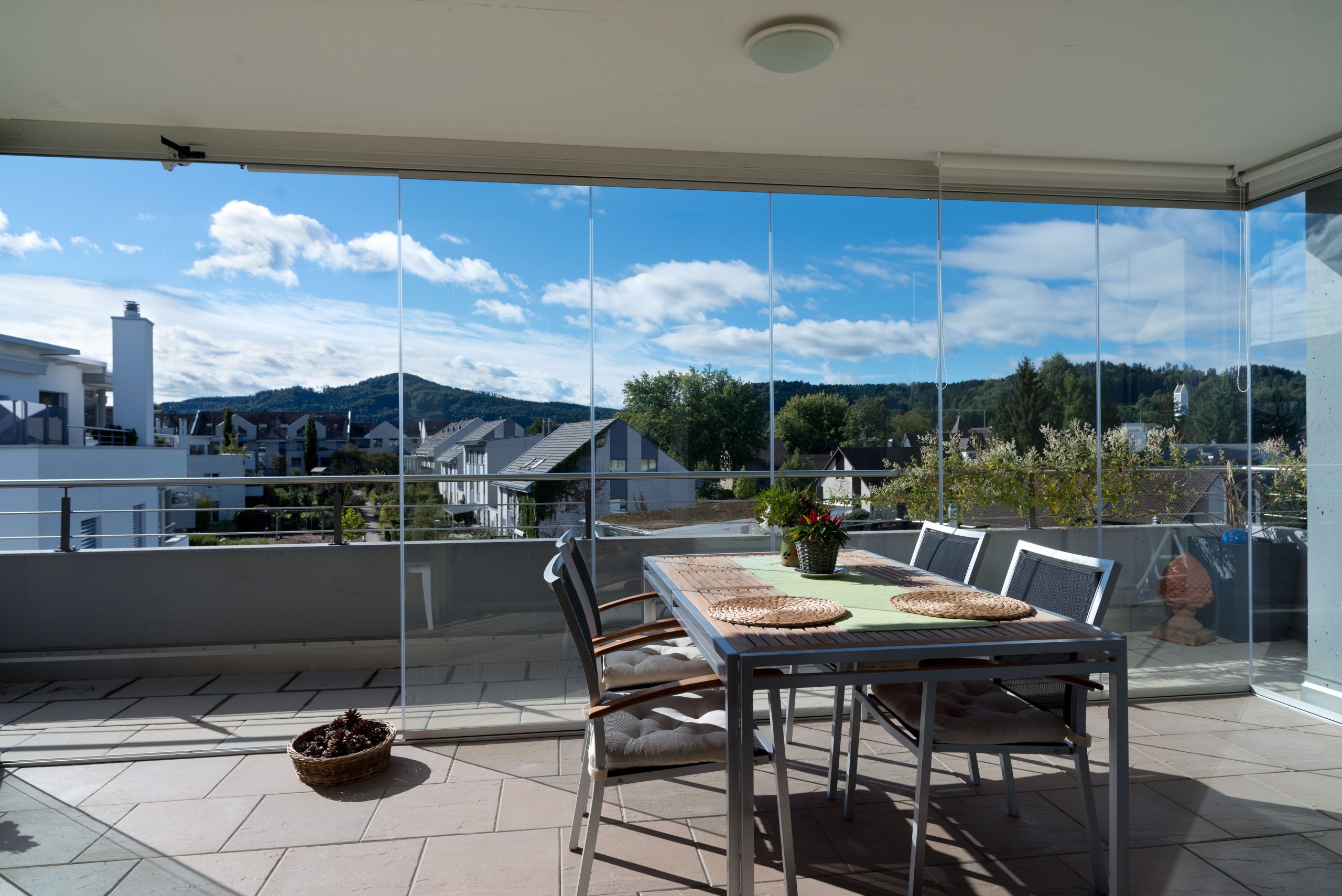Solarium de verre penthouse