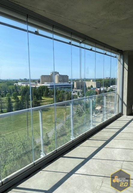 rideaux en verre pour balcon
