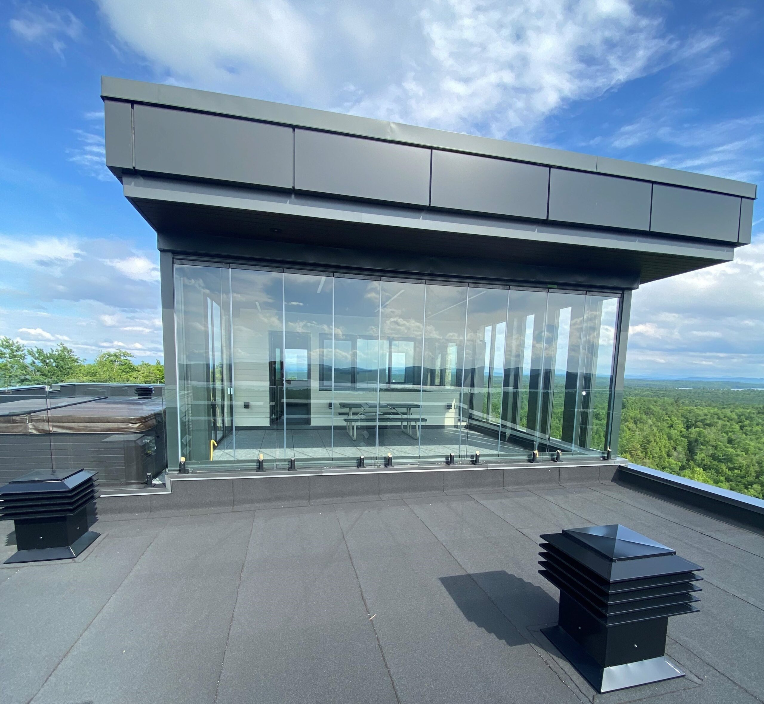 Rideaux en verre pour penthouse