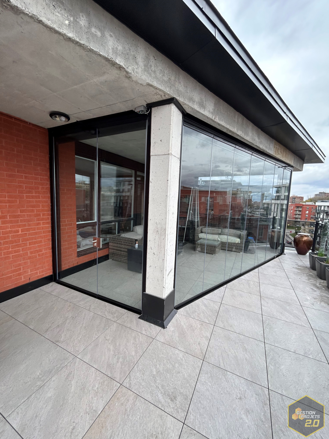 Rideaux en verre pour balcon