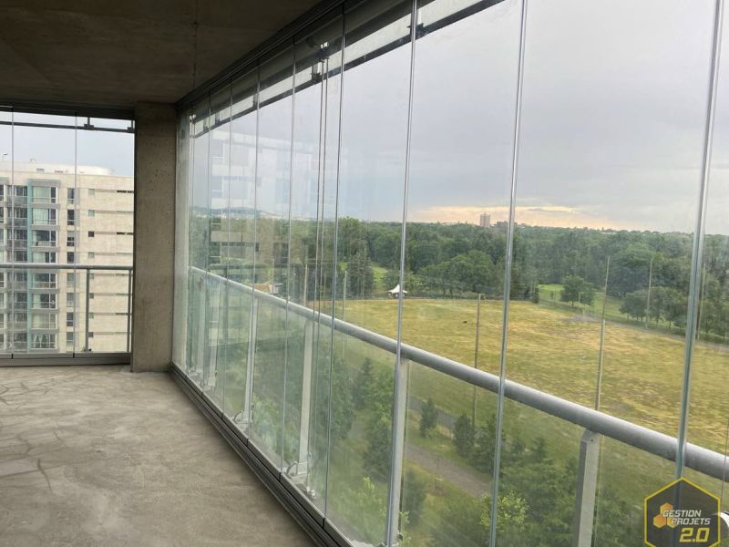 rideaux en verre pour balcon