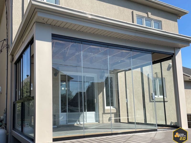 rideaux en verre pour terrasse