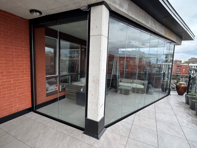 Rideaux en verre pour balcon